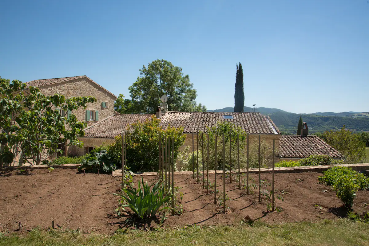 Le potager, ouvert sur la vallée